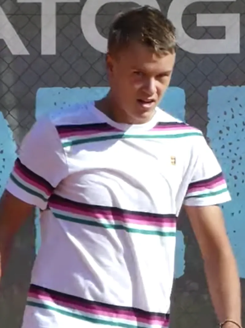 Holger Rune til træning i 2019 – det år han vandt juniortitlen ved French Open