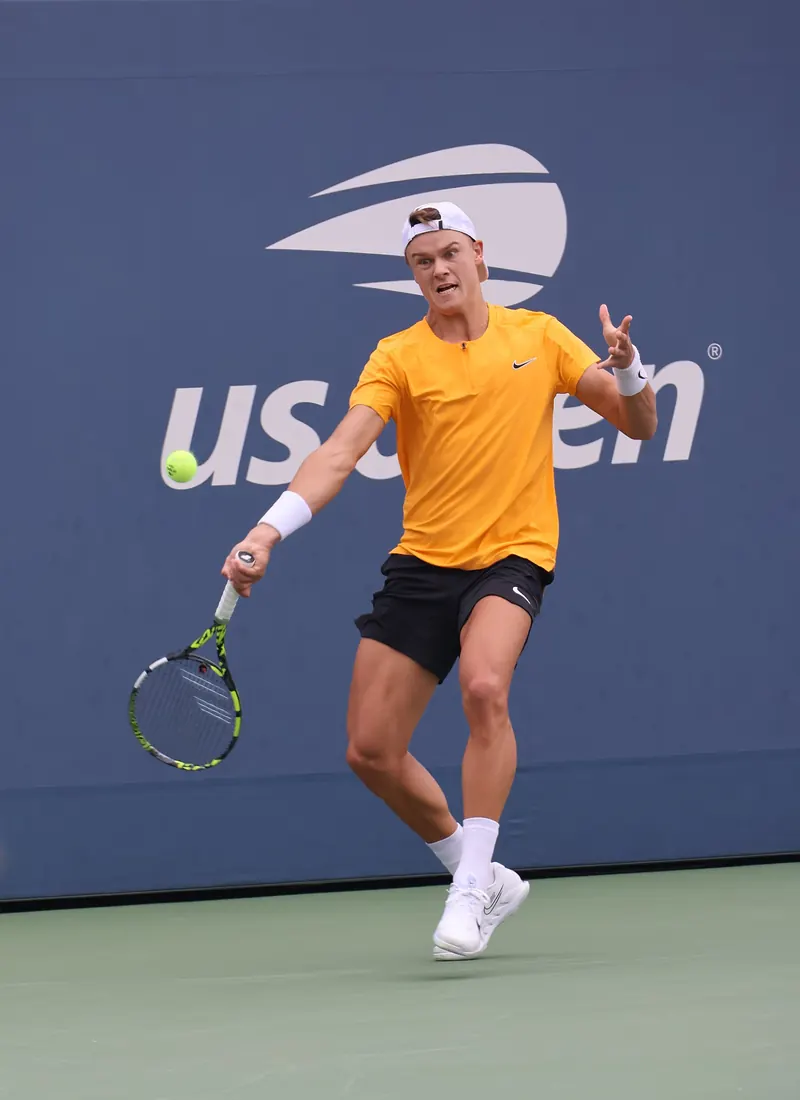 Holger Rune på banen ved US Open 2023